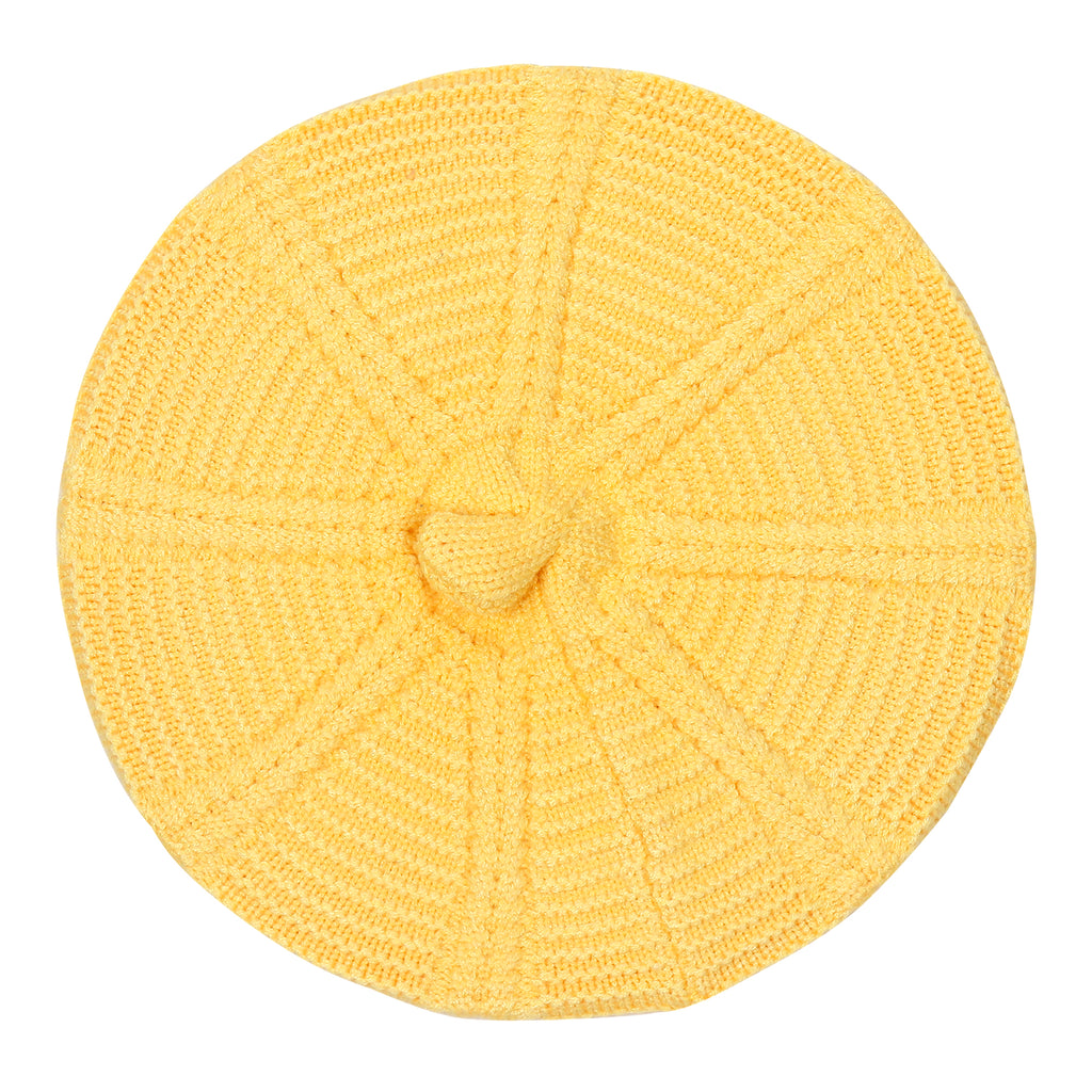 TIPY TIPY TAP WOOL BERET HAT - YELLOW