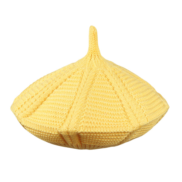 TIPY TIPY TAP WOOL BERET HAT - YELLOW