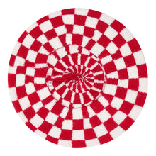 TIPY TIPY TAP CHECKS WINTER BERET - RED
