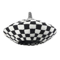 TIPY TIPY TAP CHECKS WINTER BERET - BLACK