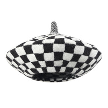 TIPY TIPY TAP CHECKS WINTER BERET - BLACK