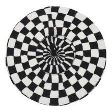 TIPY TIPY TAP CHECKS WINTER BERET - BLACK