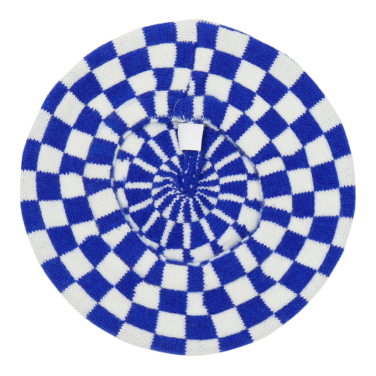 TIPY TIPY TAP CHECKS WINTER BERET - BLUE