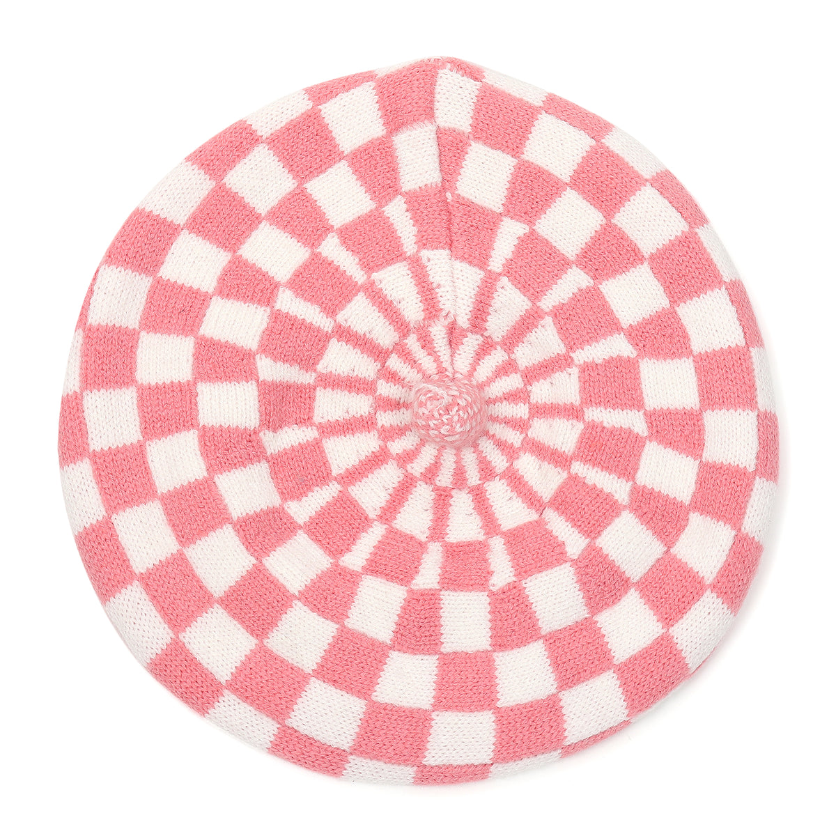 TIPY TIPY TAP CHECKS WINTER BERET - PINK