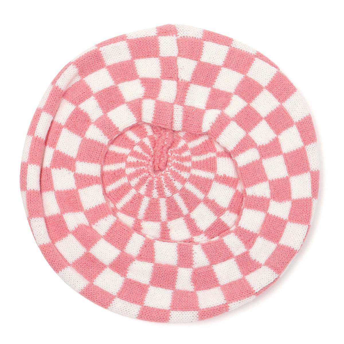 TIPY TIPY TAP CHECKS WINTER BERET - PINK
