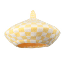 TIPY TIPY TAP CHECKS WINTER BERET - YELLOW