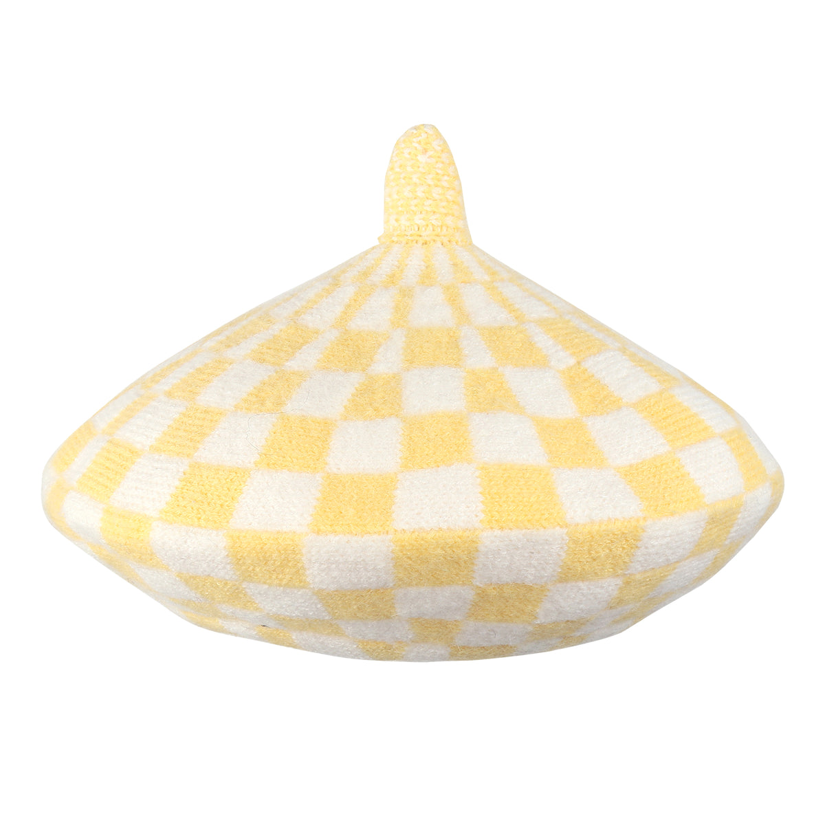 TIPY TIPY TAP CHECKS WINTER BERET - YELLOW