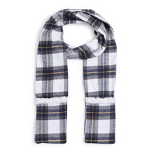 TIPY TIPY TAP CHECK PRINT MUFLER WITH POCKETS - BLUE