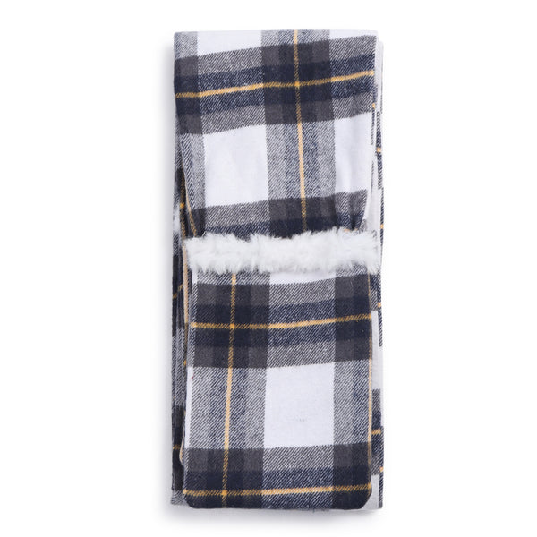 TIPY TIPY TAP CHECK PRINT MUFLER WITH POCKETS - BLUE