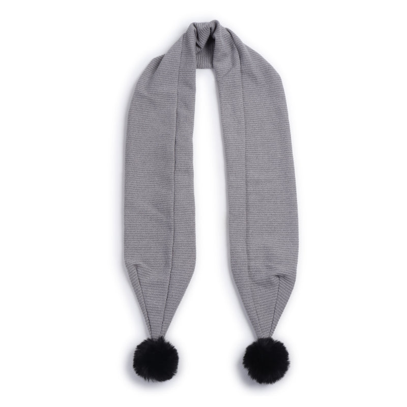 TIPY TIPY TAP POM POM MUFLER - GREY