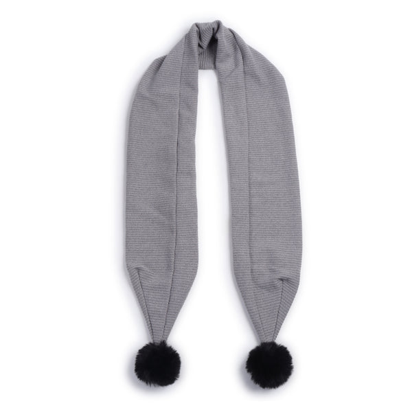TIPY TIPY TAP POM POM MUFLER - GREY