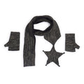 TIPY TIPY TAP STAR THEME MUFLER WITH GLOVES - BLACK